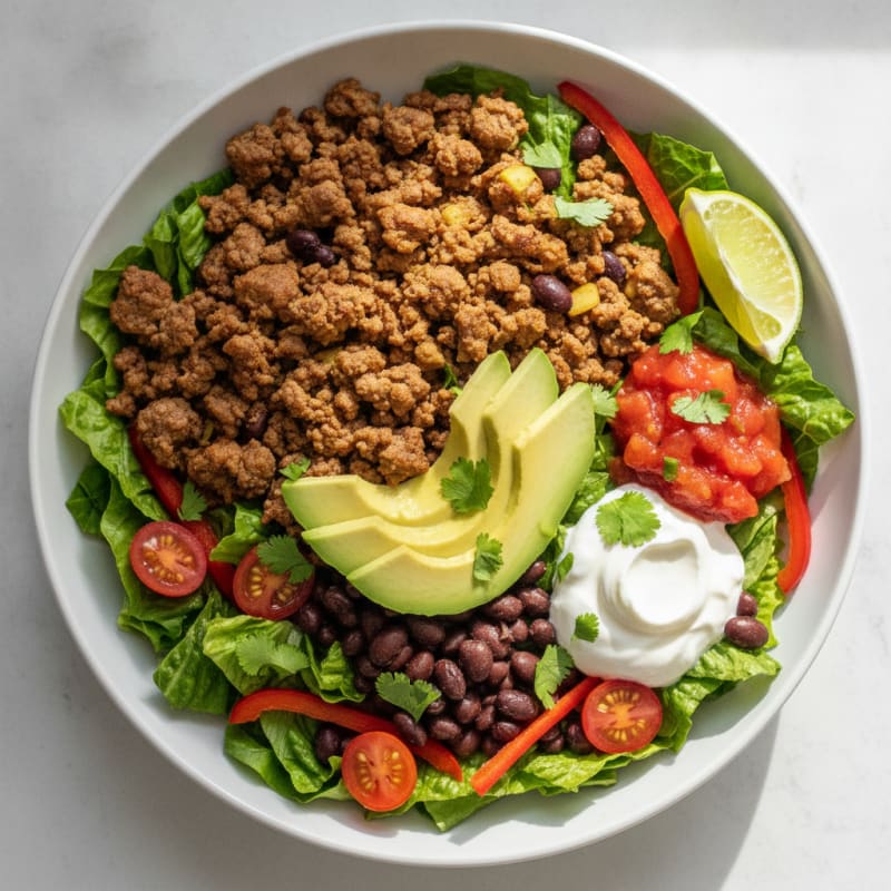 Ground Beef Taco Salad Bowl