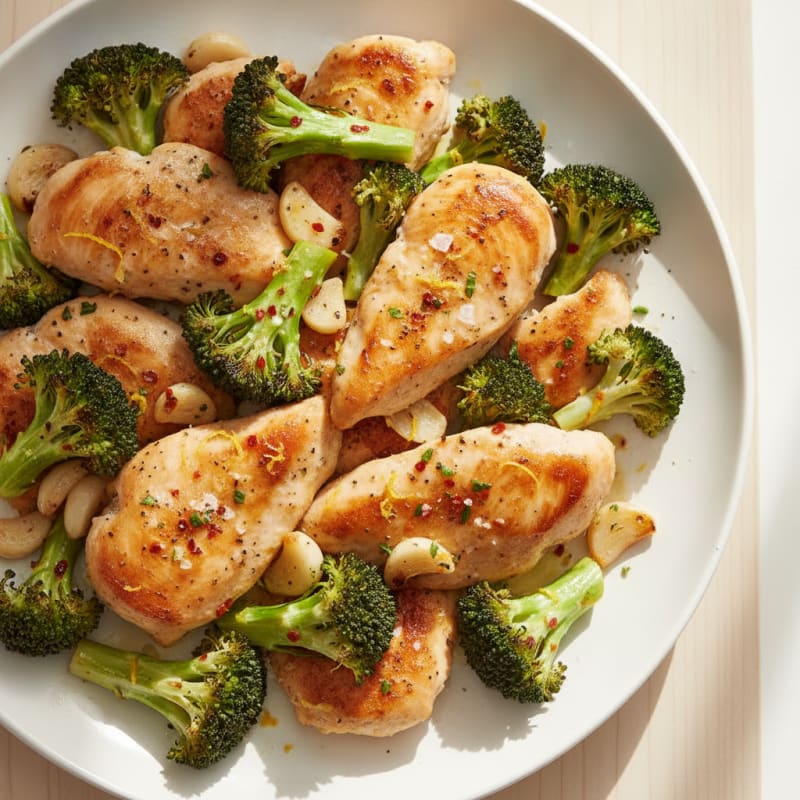 Roasted Broccoli with Garlic and Lemon
