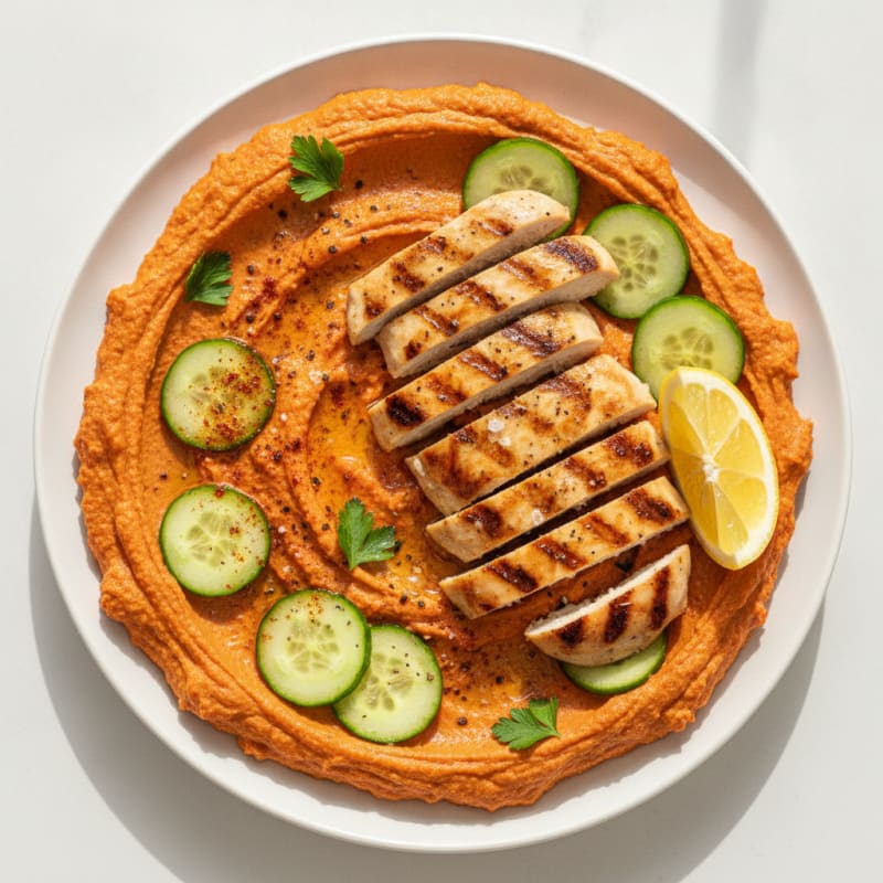Roasted Red Pepper Hummus Dip