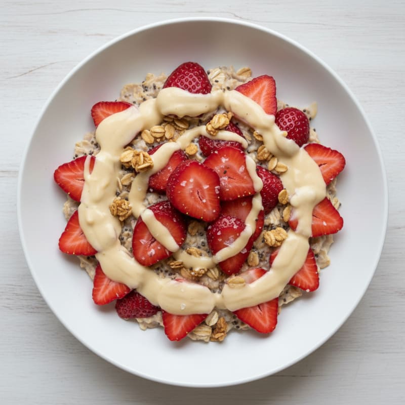 Creamy Strawberry Shortcake Overnight Oats