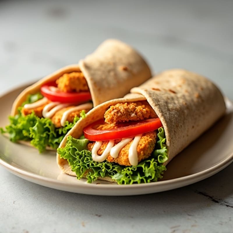 Crispy Buffalo Ranch Chicken Wraps