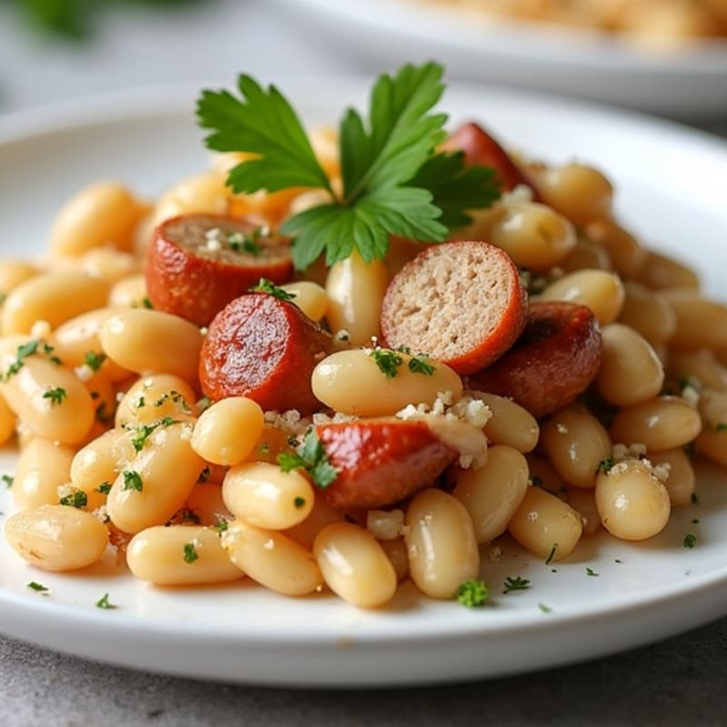Hearty White Bean and Herb Sausage Casserole