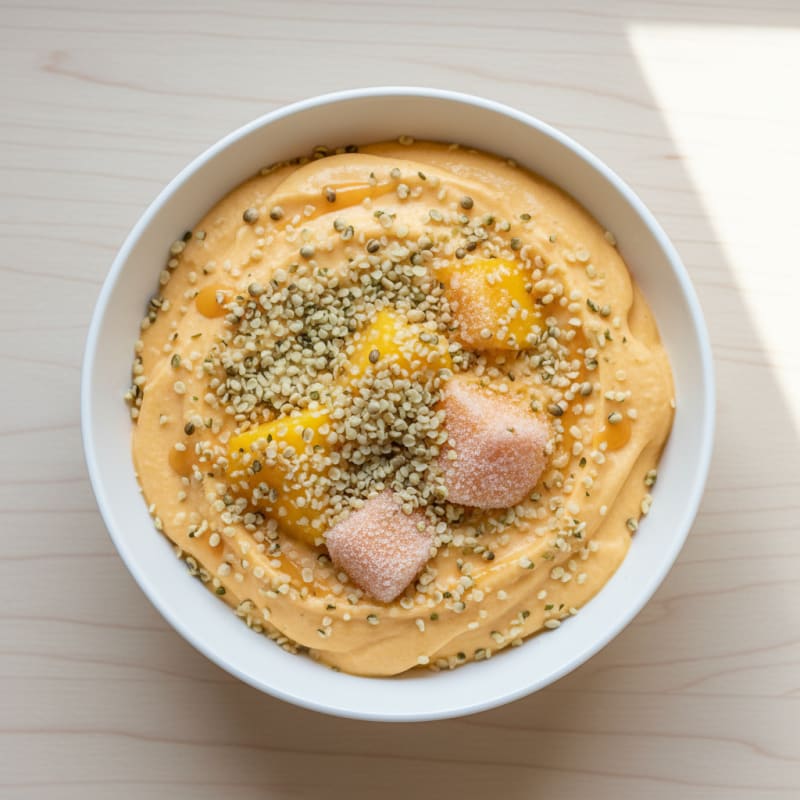 High-Protein Frozen Mango Sorbet Bowl