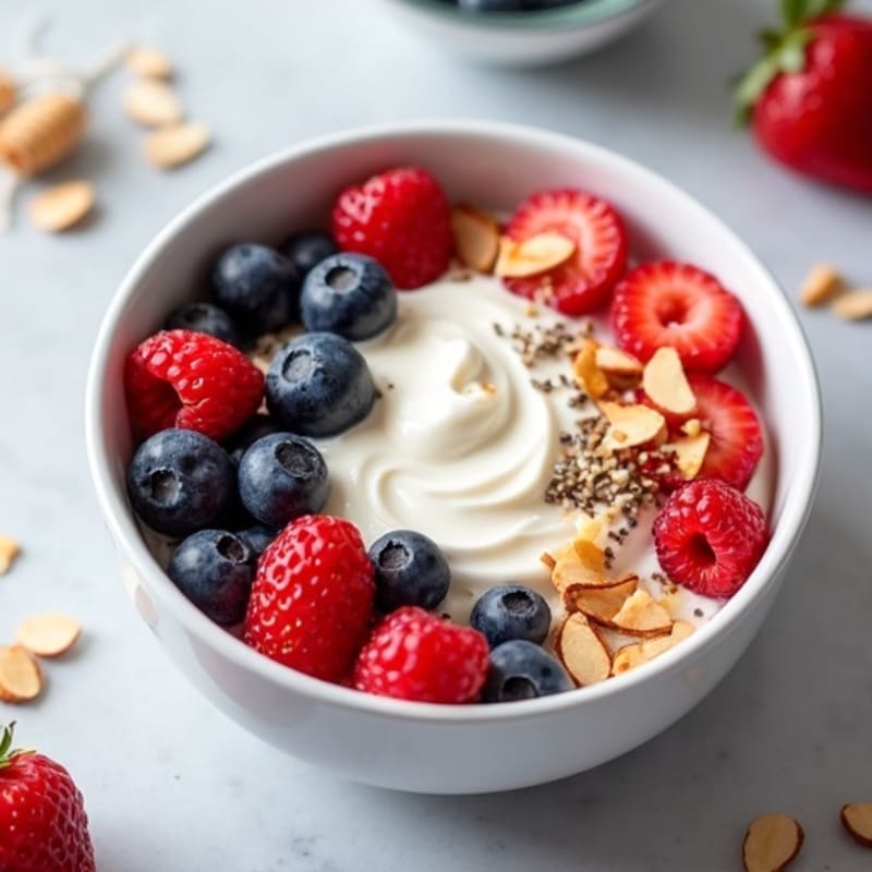 Creamy Greek Yogurt Protein Bowl with Mixed Berries