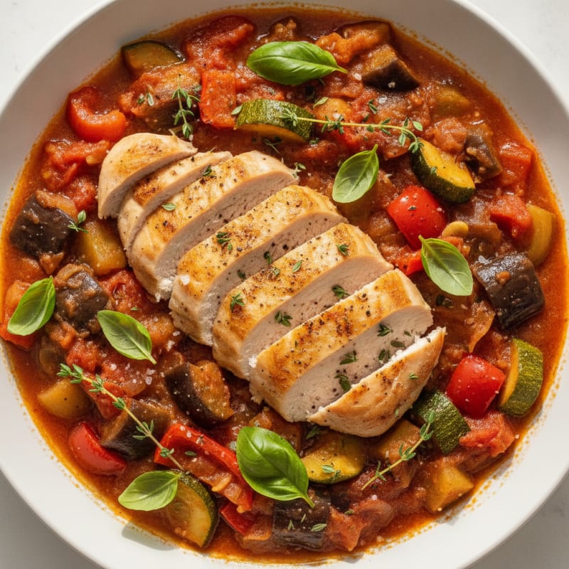 Roasted Vegetable Ratatouille with Fresh Herbs
