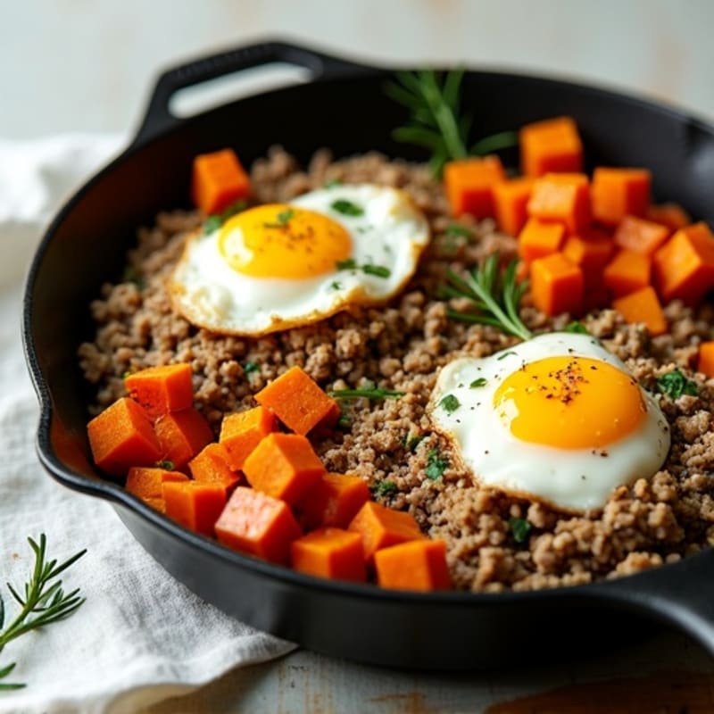 Herb-Roasted Ground Turkey Sweet Potato Skillet