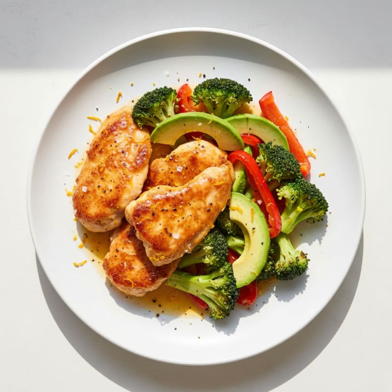 Crispy Orange Chicken with Zesty Broccoli