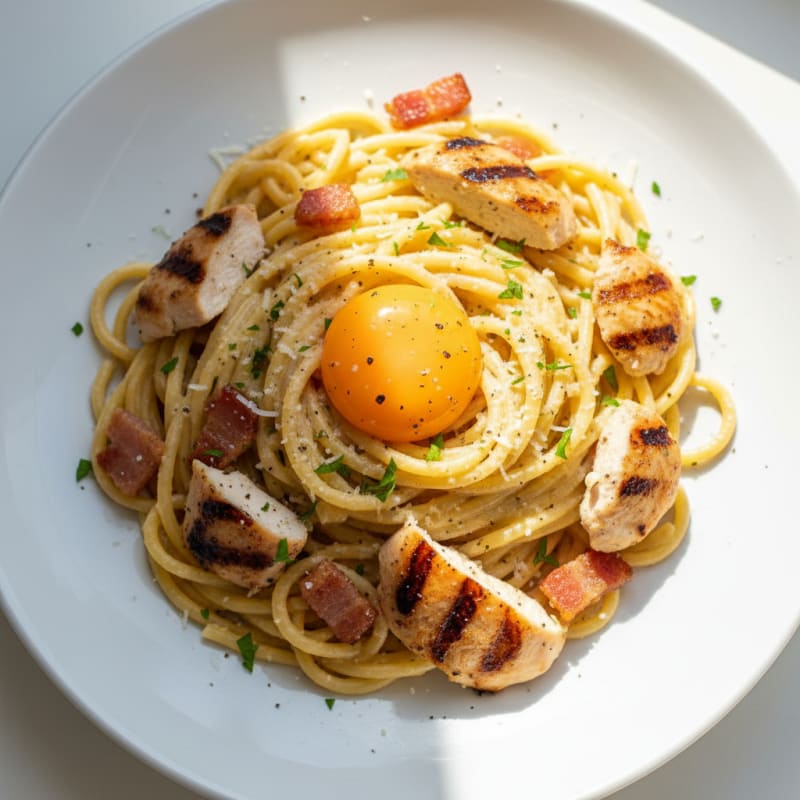 Classic Carbonara with Pancetta and Egg Yolk