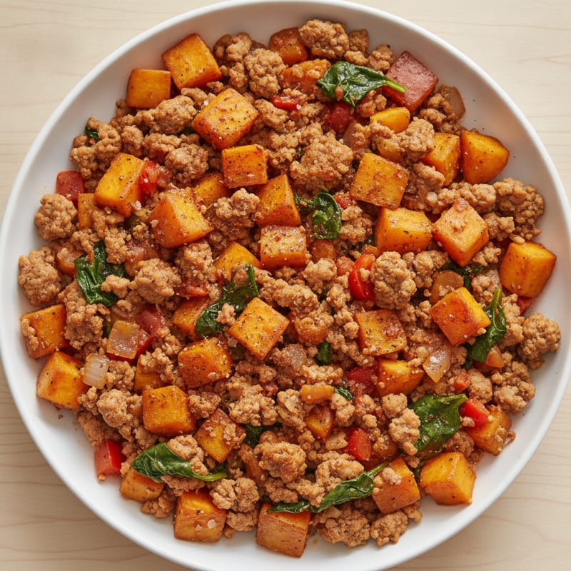Ground Turkey and Sweet Potato Skillet