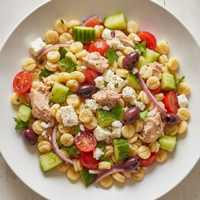 Mediterranean Tuna and Orzo Salad