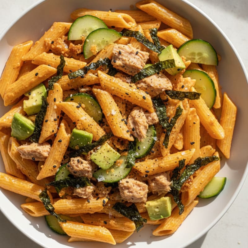 Spicy Tuna Crunch Sushi Pasta