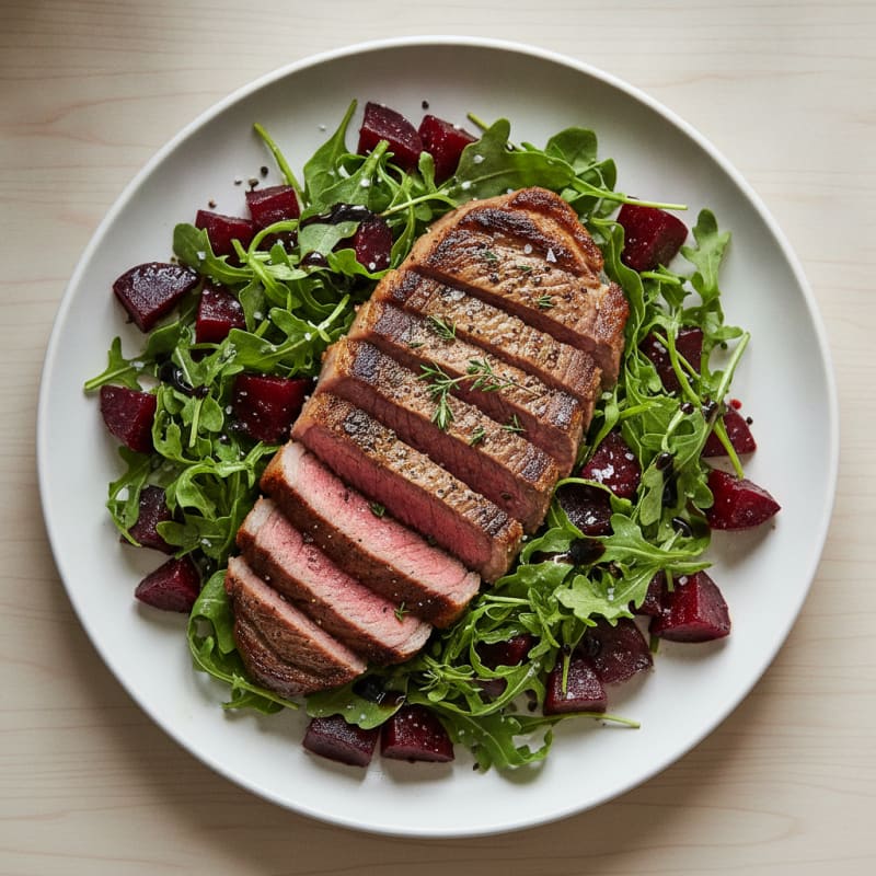 Seared Strip Loin with Roasted Beet Salad