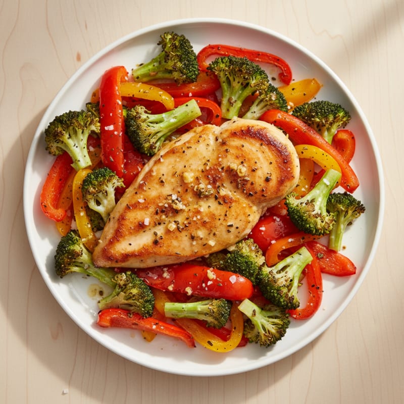 Zesty Lemon Herb Chicken with Roasted Veggies