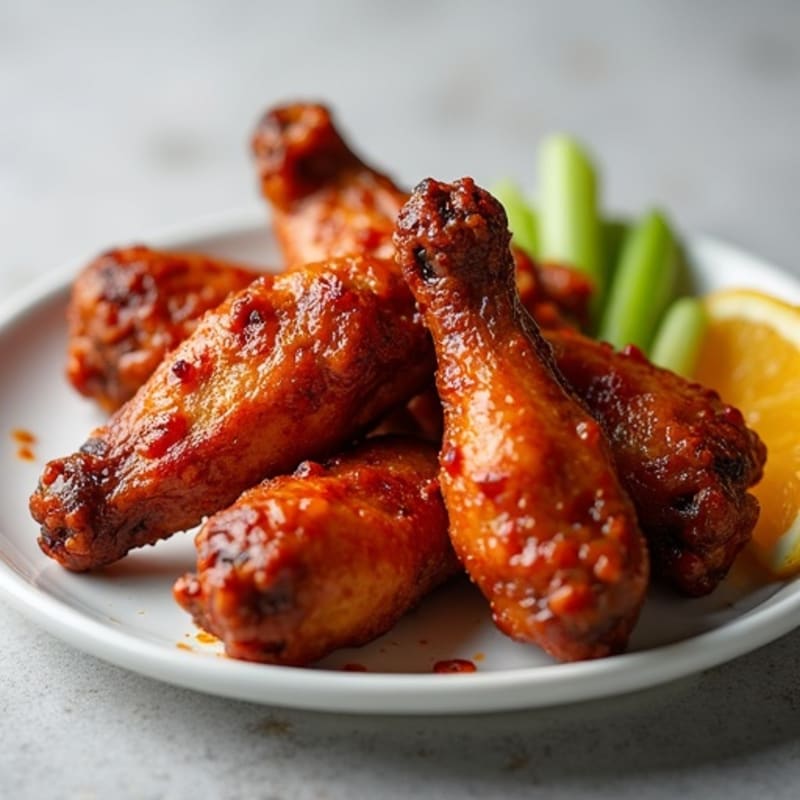 Crispy Roasted Spicy BBQ Chicken Wings