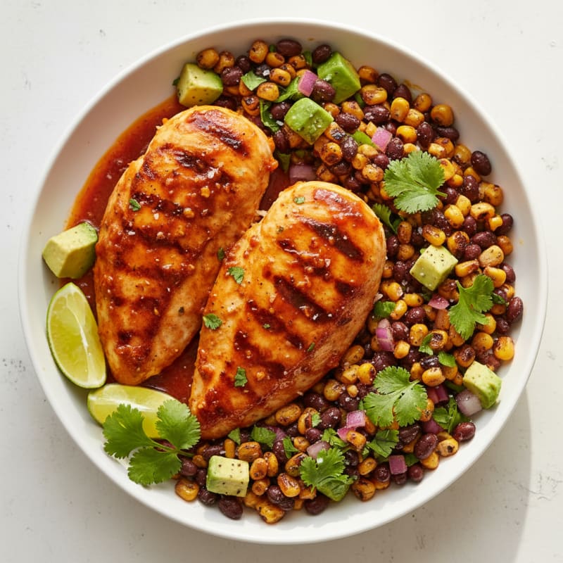 Spicy Chipotle Chicken with Charred Corn Salsa