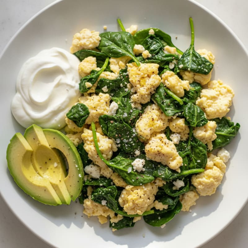 Spinach Egg White Scramble