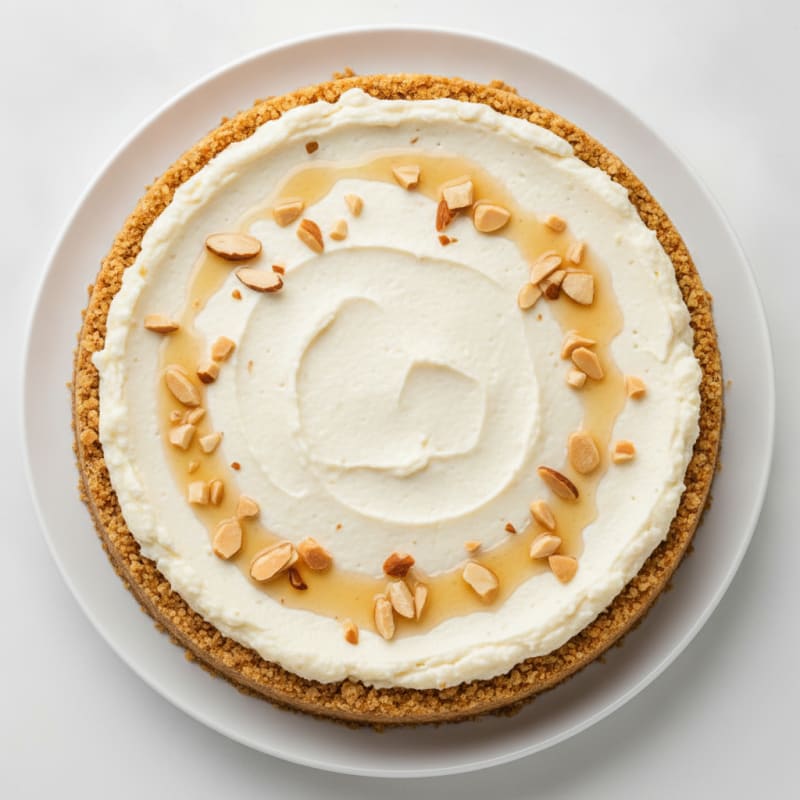 Creamy Greek Yogurt Protein Cheesecake with Almond Crust