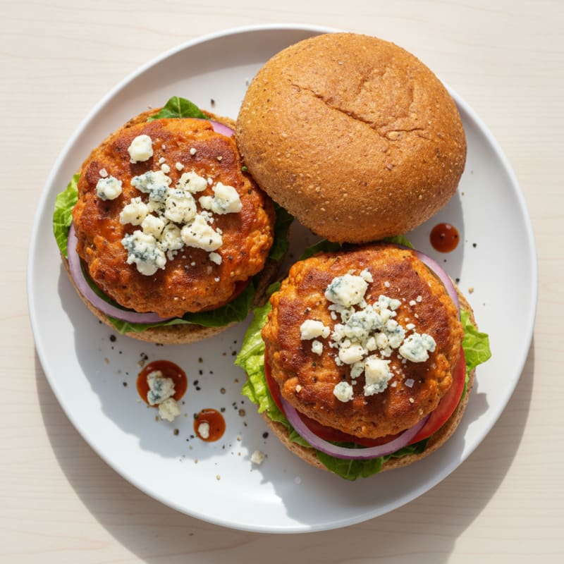 Buffalo Blue Cheese Burgers