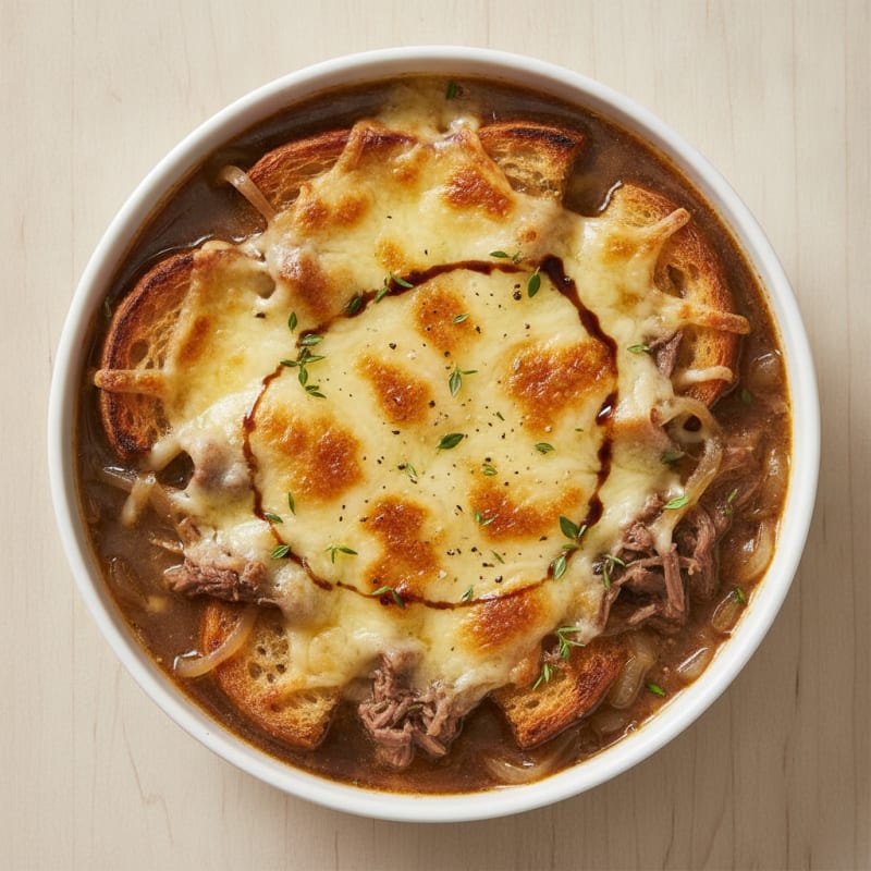 Caramelized Onion and Gruyere Soup
