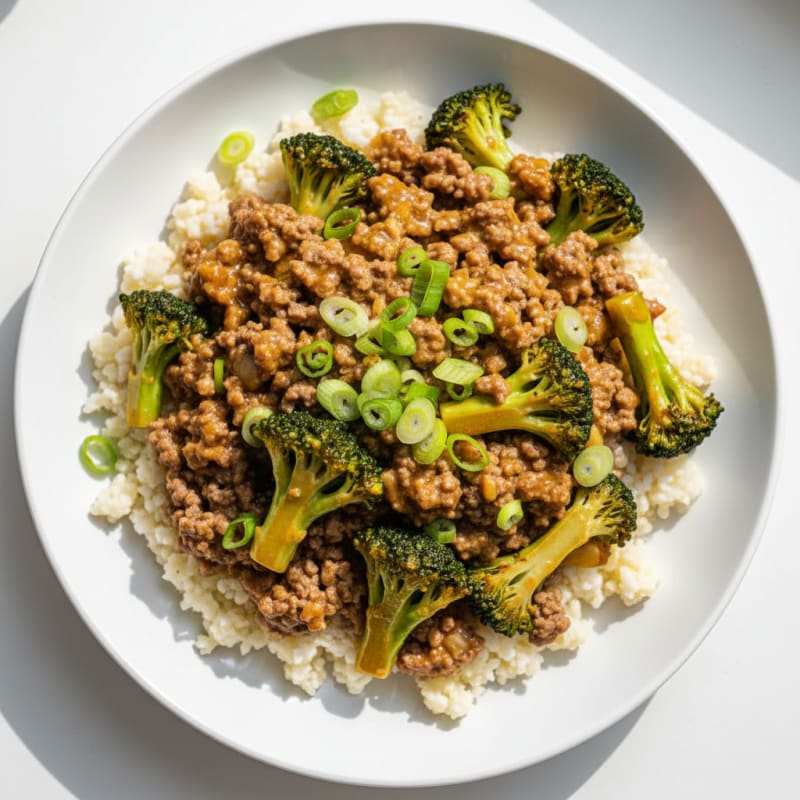 Ginger Beef and Broccoli Bowl