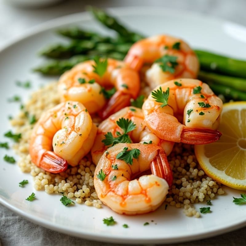 Garlic-Lemon Steamed Shrimp with Fresh Herbs