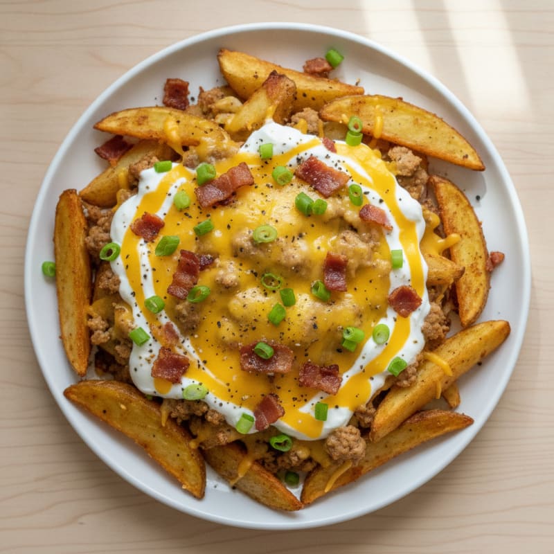 Clean-Eating Loaded Bacon Cheese Fries