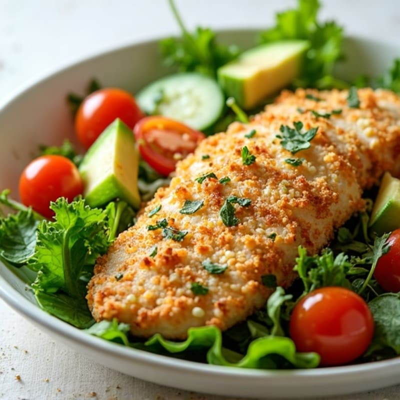 Crispy Chicken Cobb Salad with Fresh Herbs