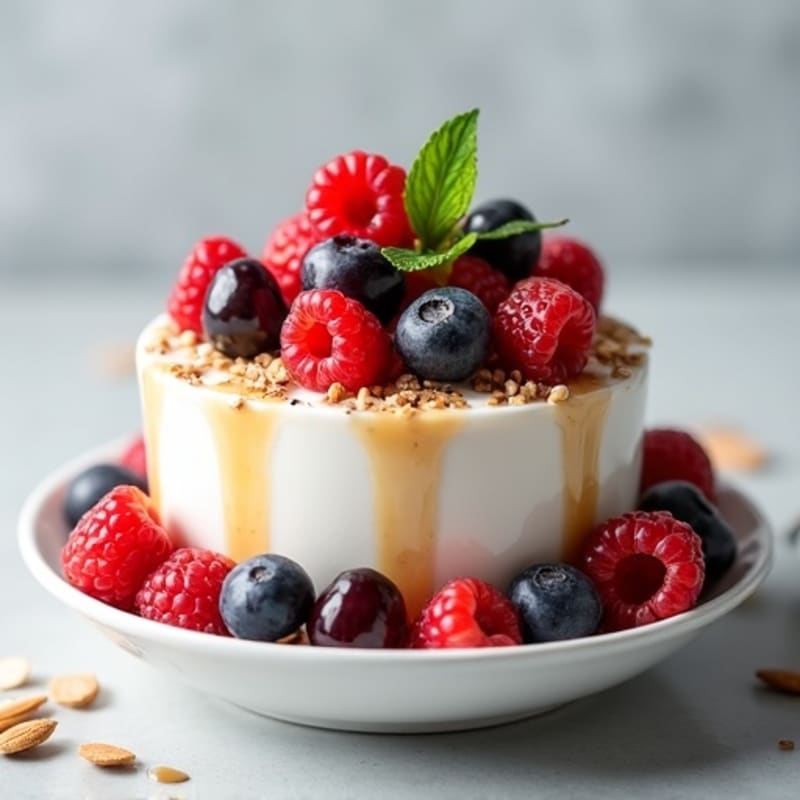 Greek Yogurt Protein Parfait with Mixed Berries