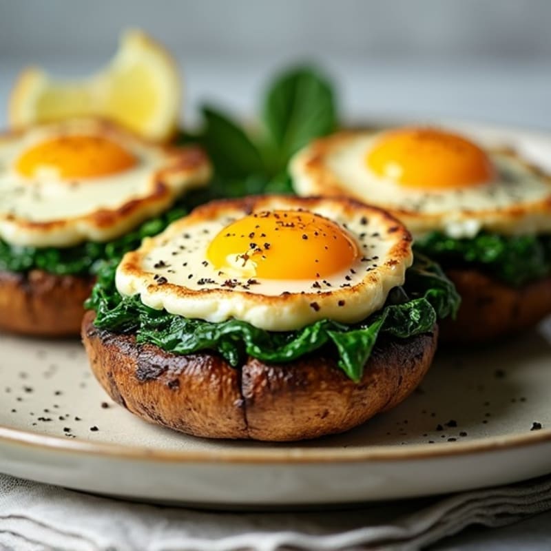 Spinach and Ricotta Stuffed Portobello Mushrooms