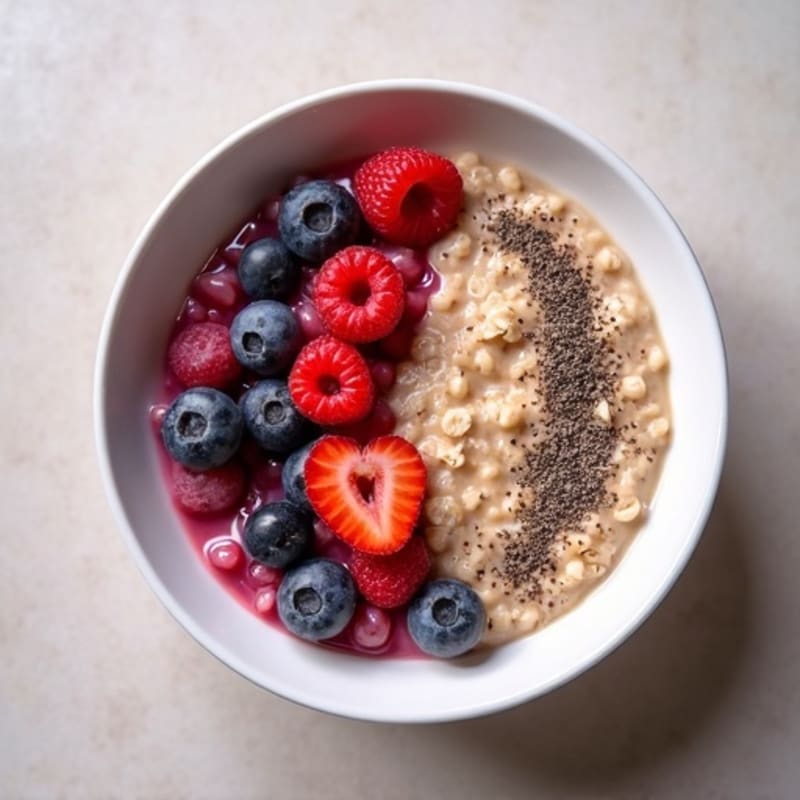 Creamy Berry Protein Oatmeal