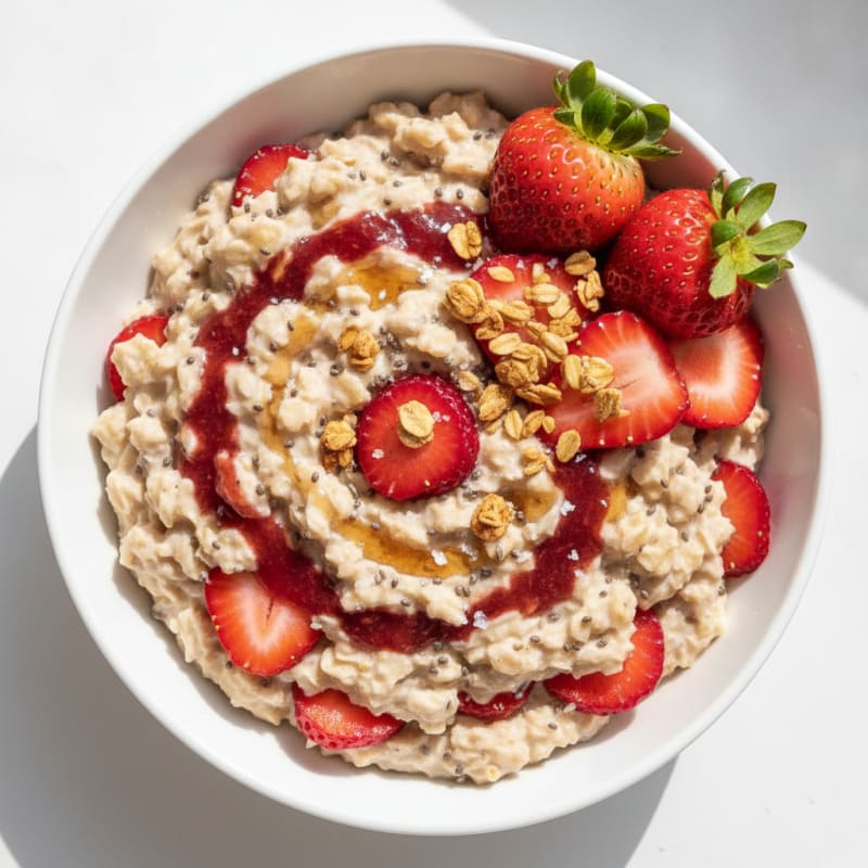 Strawberry Shortcake Overnight Oats