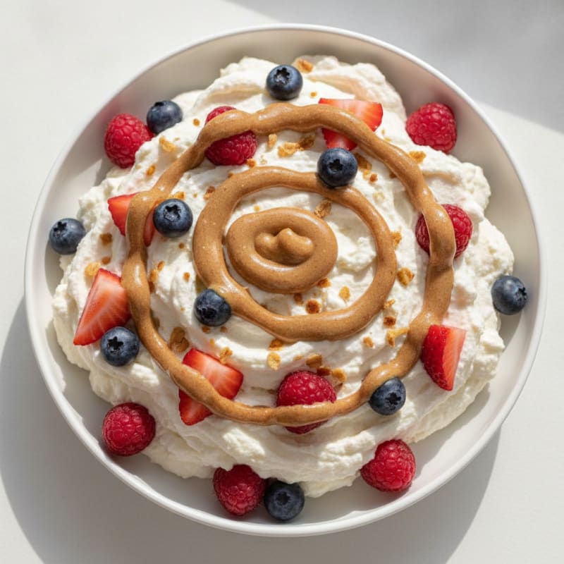 Silky Greek Yogurt Protein Mousse with Mixed Berries