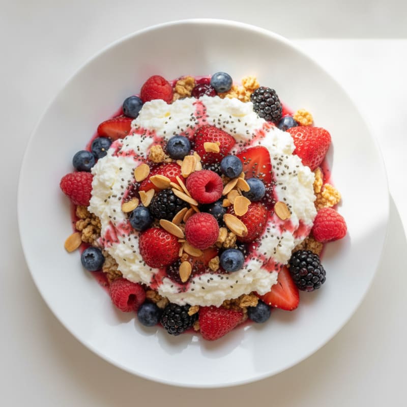 Creamy Cottage Cheese and Berry Protein Parfait