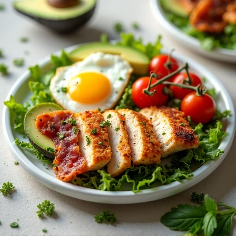 Crispy Chicken Cobb Salad with Fresh Herbs
