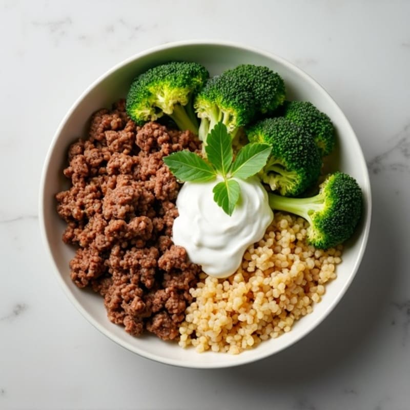Seasoned Ground Beef Bowl with Special Sauce