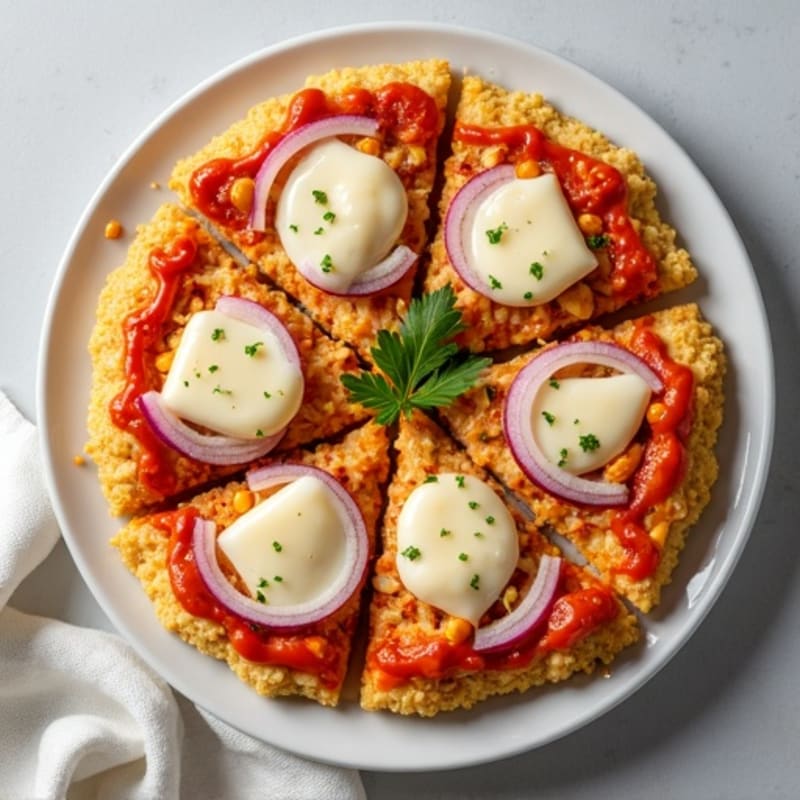 Crispy Cauliflower Crust Buffalo Chicken Pizza