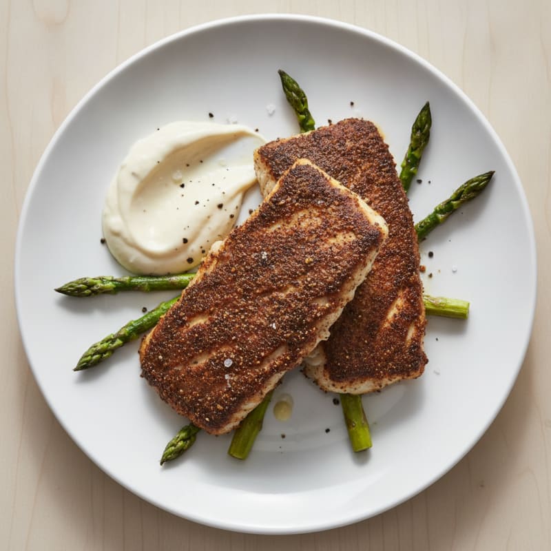 Cajun Blackened Catfish with Lemon Aioli