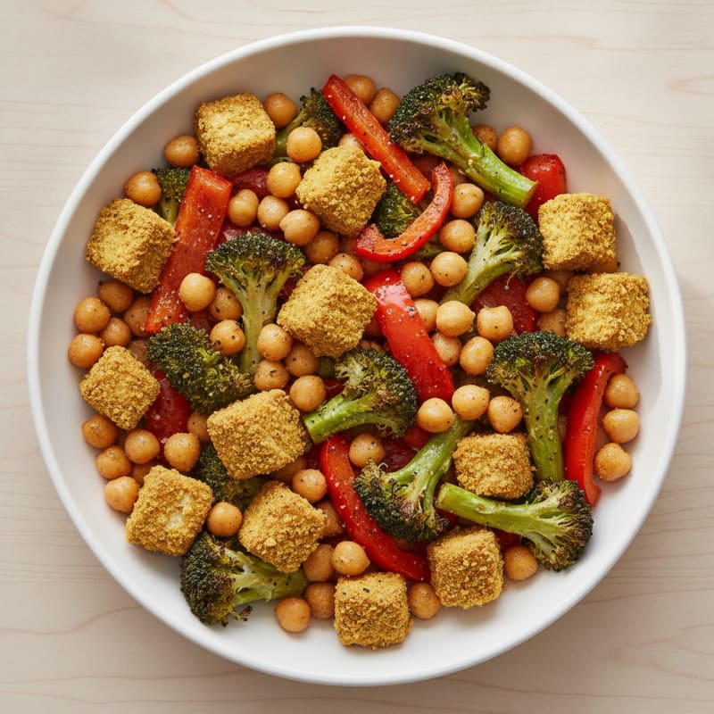 Roasted Vegetable and Chickpea Bowl