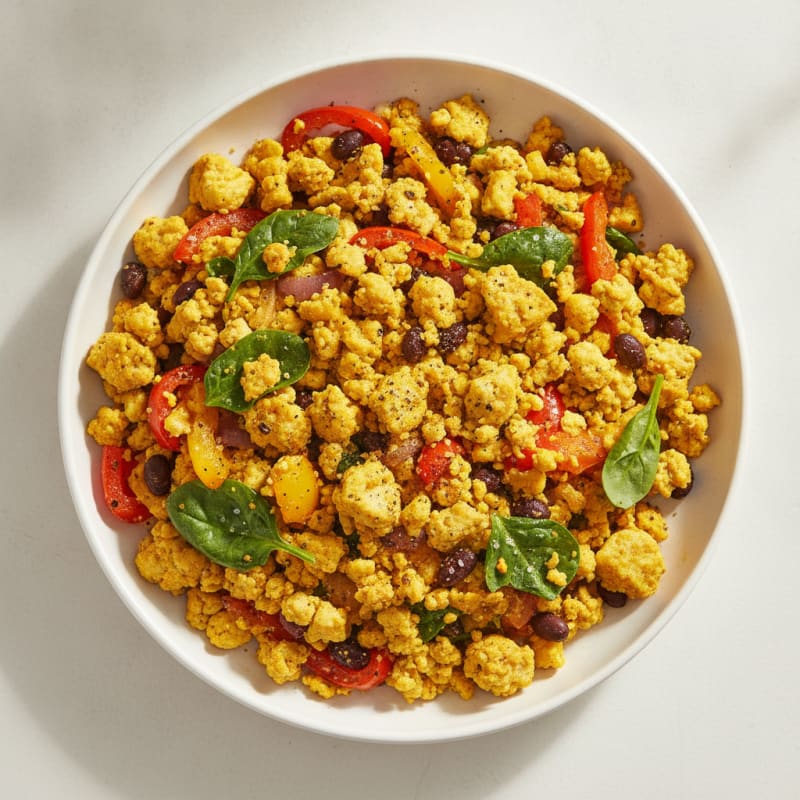 Hearty Tofu Scramble with Roasted Vegetables