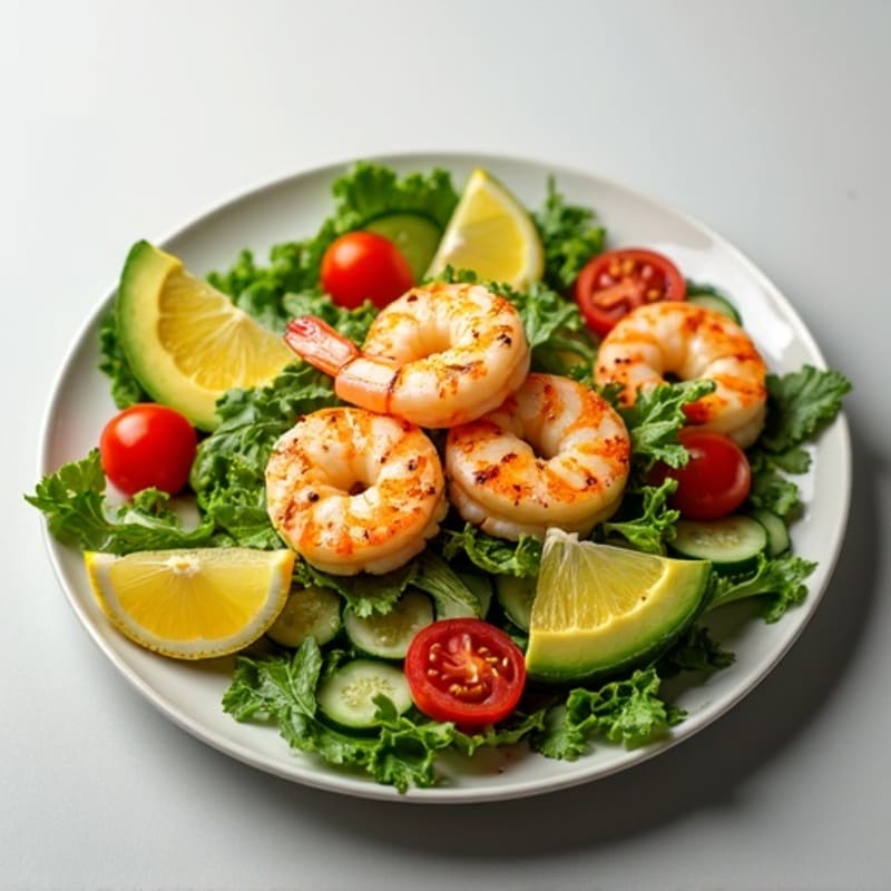 Citrus-Garlic Grilled Shrimp and Avocado Salad