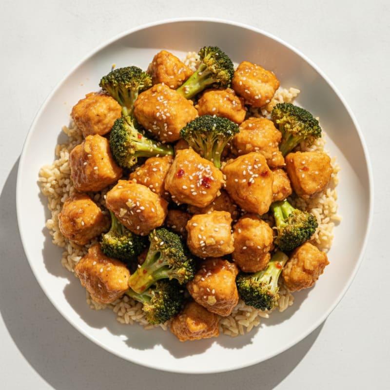 General Tso's Chicken with Broccoli