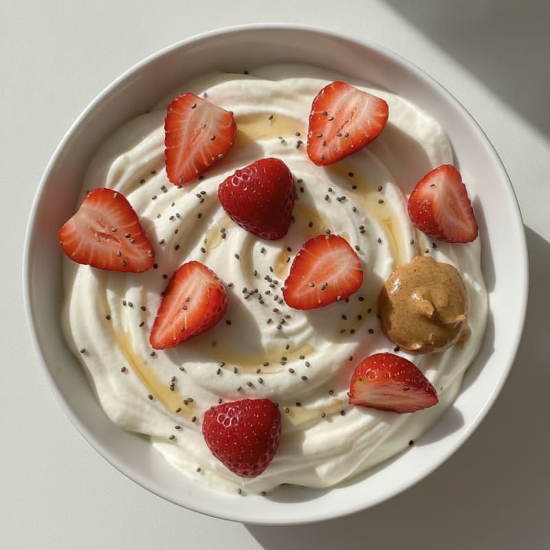 Silky Greek Yogurt Protein Pudding with Berries