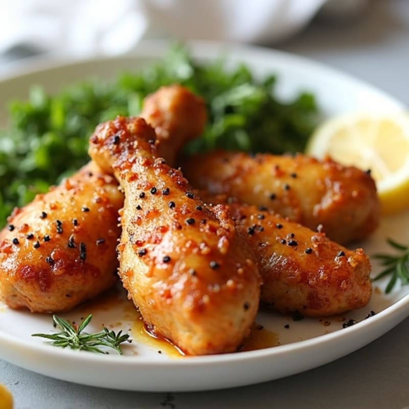 Baked Crispy Garlic Herb Chicken Drumsticks