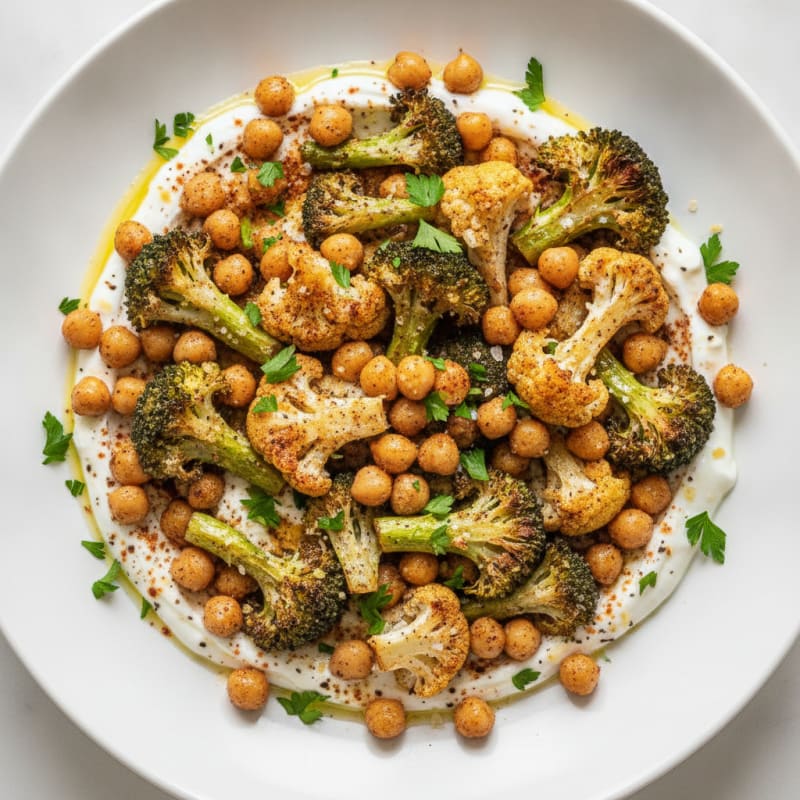 Roasted Vegetable and Chickpea Bowl