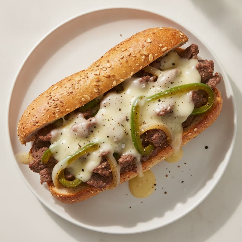 Philly Cheesesteak with Caramelized Onions