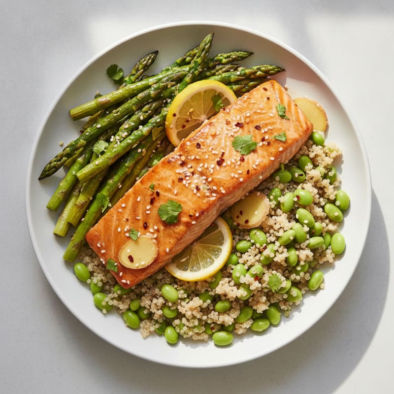 Sheet Pan Ginger-Lemon Salmon and Asparagus