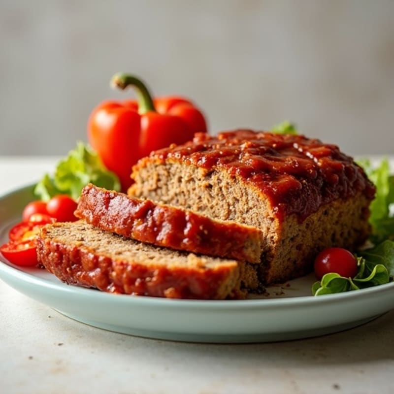 Healthy BBQ Meatloaf with Crispy Bacon