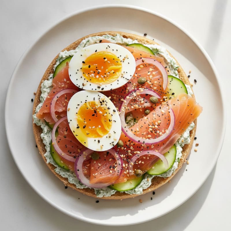 Smoked Salmon Everything Bagel