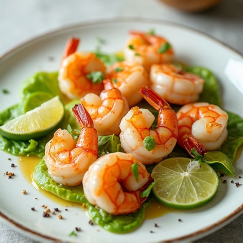 Fresh Lime Marinated Shrimp with Creamy Avocado