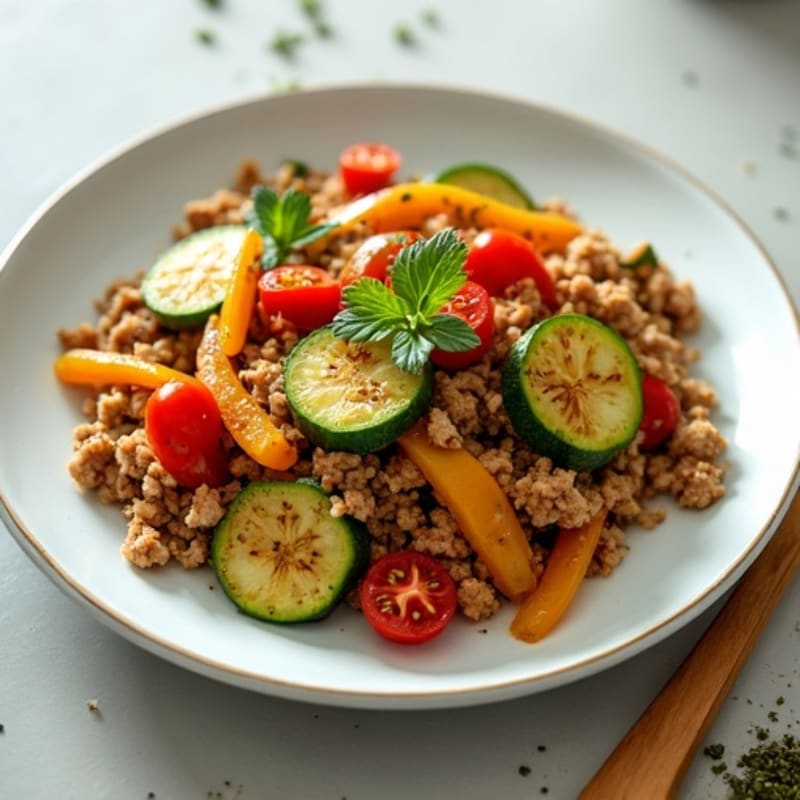 Savory Ground Turkey and Zucchini Skillet